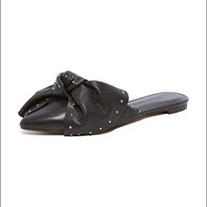Rebecca Minkoff Alexis Black Bow Mule Slip on